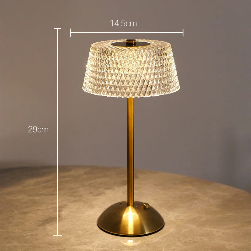 LED Rechargeable veilleuse tactile chambre lampe de nuit chambre étude chevet atmosphère décoration verre LED lampes de Table