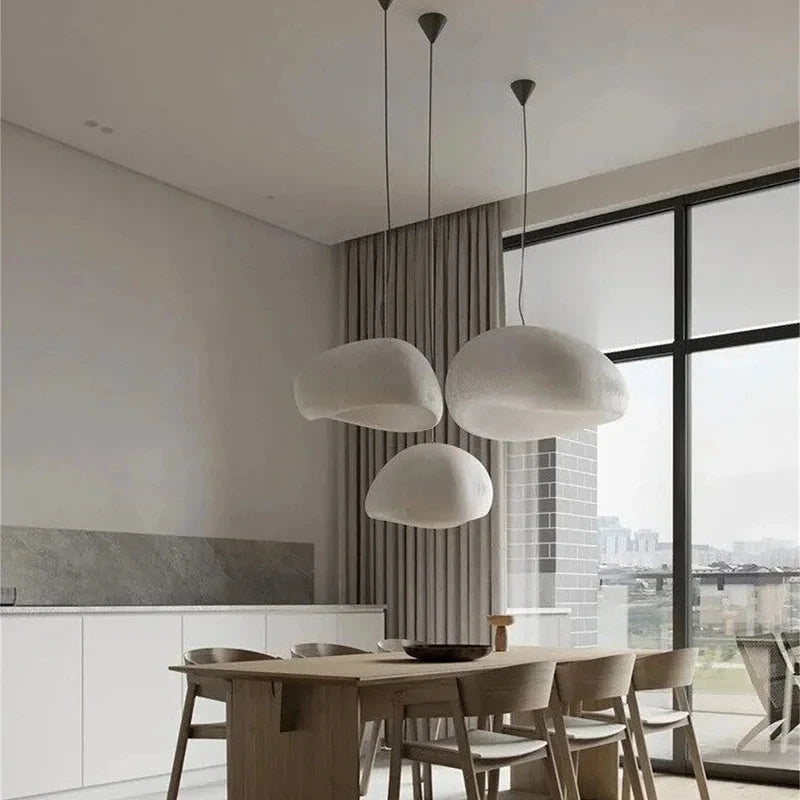 Lampes suspendues nordiques Wabi Sabi, éclairage de salle à manger, salon moderne, chambre à coucher, lustre LED, luminaire suspendu de style loft