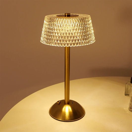 LED Rechargeable veilleuse tactile chambre lampe de nuit chambre étude chevet atmosphère décoration verre LED lampes de Table