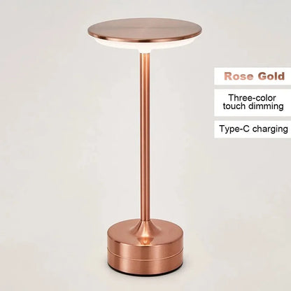 LED lampe de Table capteur tactile veilleuse USB Rechargeable Dimmable Portable chambre sans fil lampe de lecture Restaurant hôtel Bar