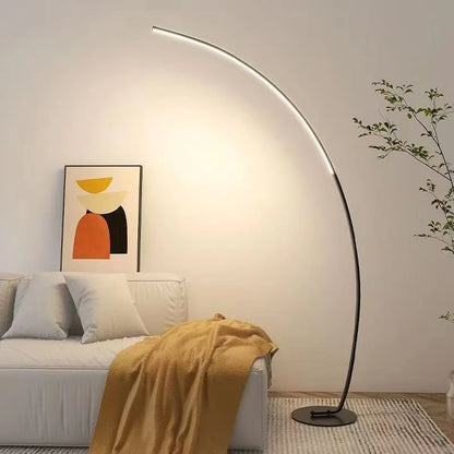 Lampadaire Led nordique moderne en forme d'arc, lumière sur pied avec télécommande à intensité variable, pour salon, chambre à coucher, canapé, étude, éclairage décoratif