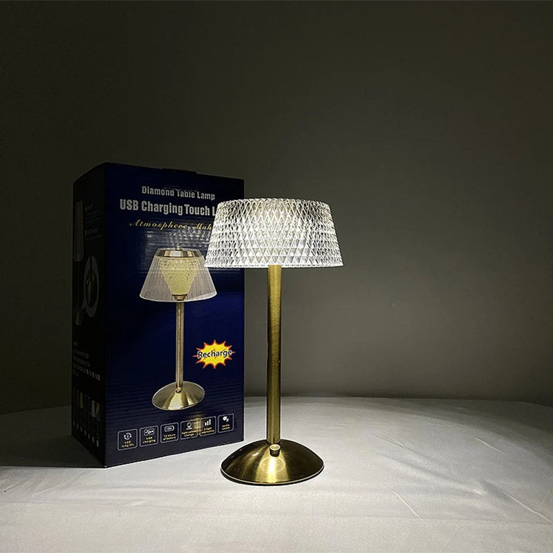 LED Rechargeable veilleuse tactile chambre lampe de nuit chambre étude chevet atmosphère décoration verre LED lampes de Table