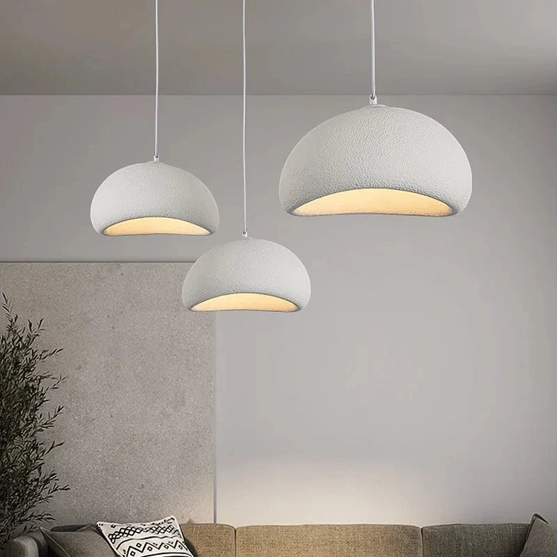 Lampes suspendues nordiques Wabi Sabi, éclairage de salle à manger, salon moderne, chambre à coucher, lustre LED, luminaire suspendu de style loft