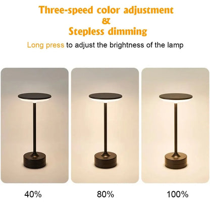 LED lampe de Table capteur tactile veilleuse USB Rechargeable Dimmable Portable chambre sans fil lampe de lecture Restaurant hôtel Bar