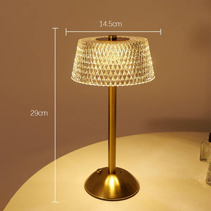 LED Rechargeable veilleuse tactile chambre lampe de nuit chambre étude chevet atmosphère décoration verre LED lampes de Table