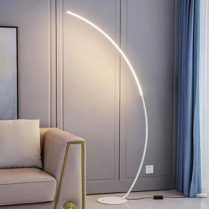Lampadaire Led nordique moderne en forme d'arc, lumière sur pied avec télécommande à intensité variable, pour salon, chambre à coucher, canapé, étude, éclairage décoratif